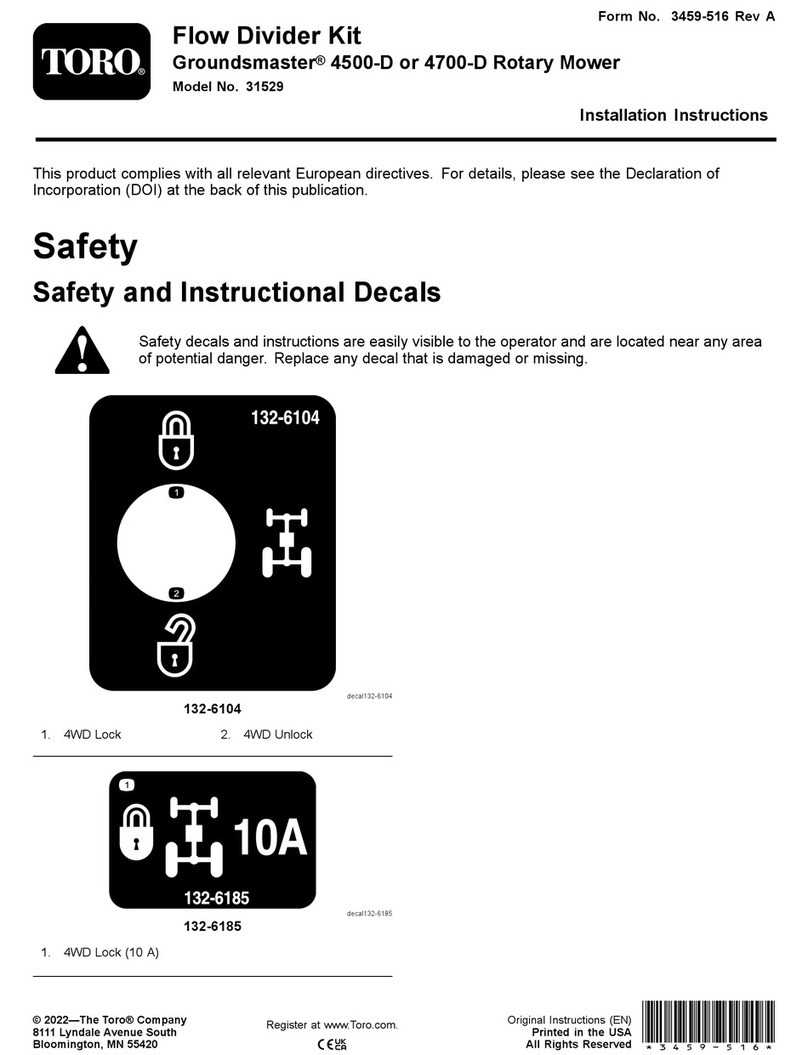 Toro Groundsmaster 4700-D installation instructions