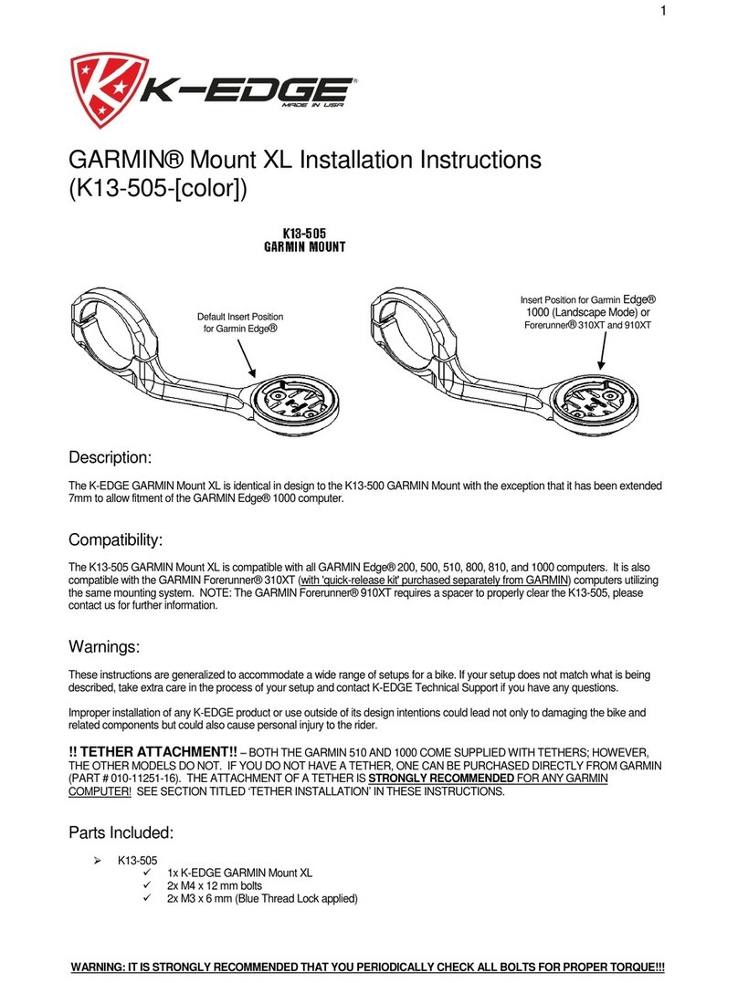 K-Edge GARMIN Mount XL installation instructions