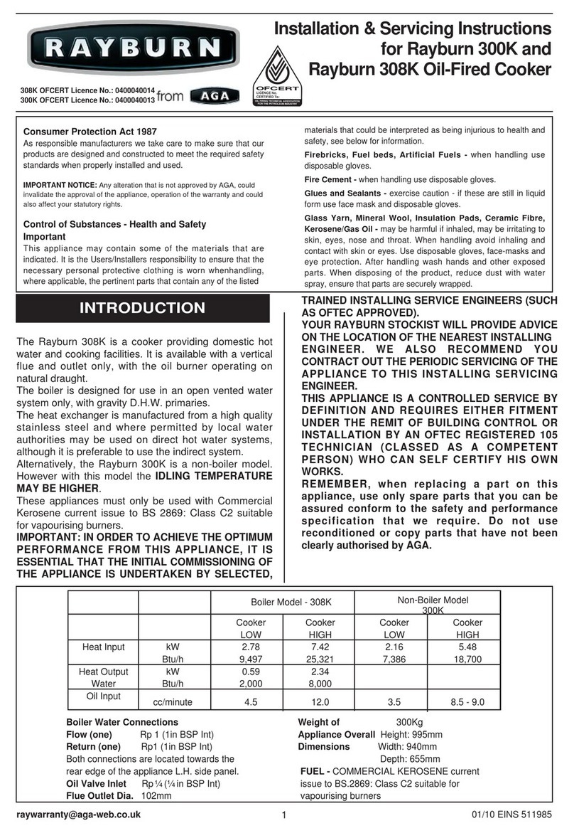 Rayburn Cookmaster 300K Installation & servicing instructions