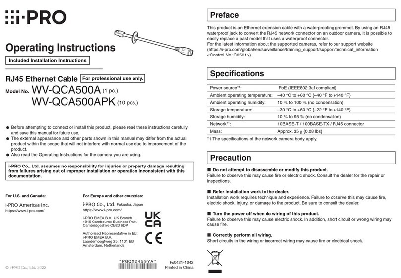 i-PRO WV-QCA500A operating instructions