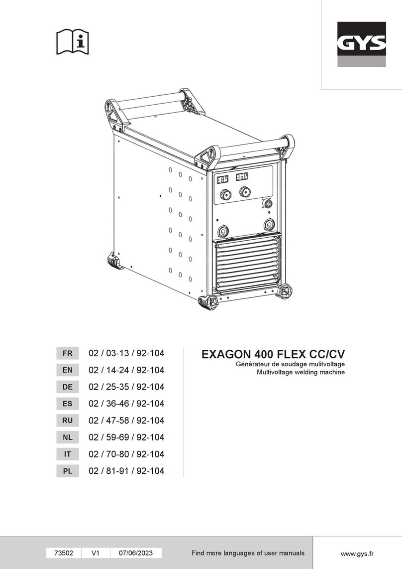 GYS EXAGON 400 FLEX CC/CV manual