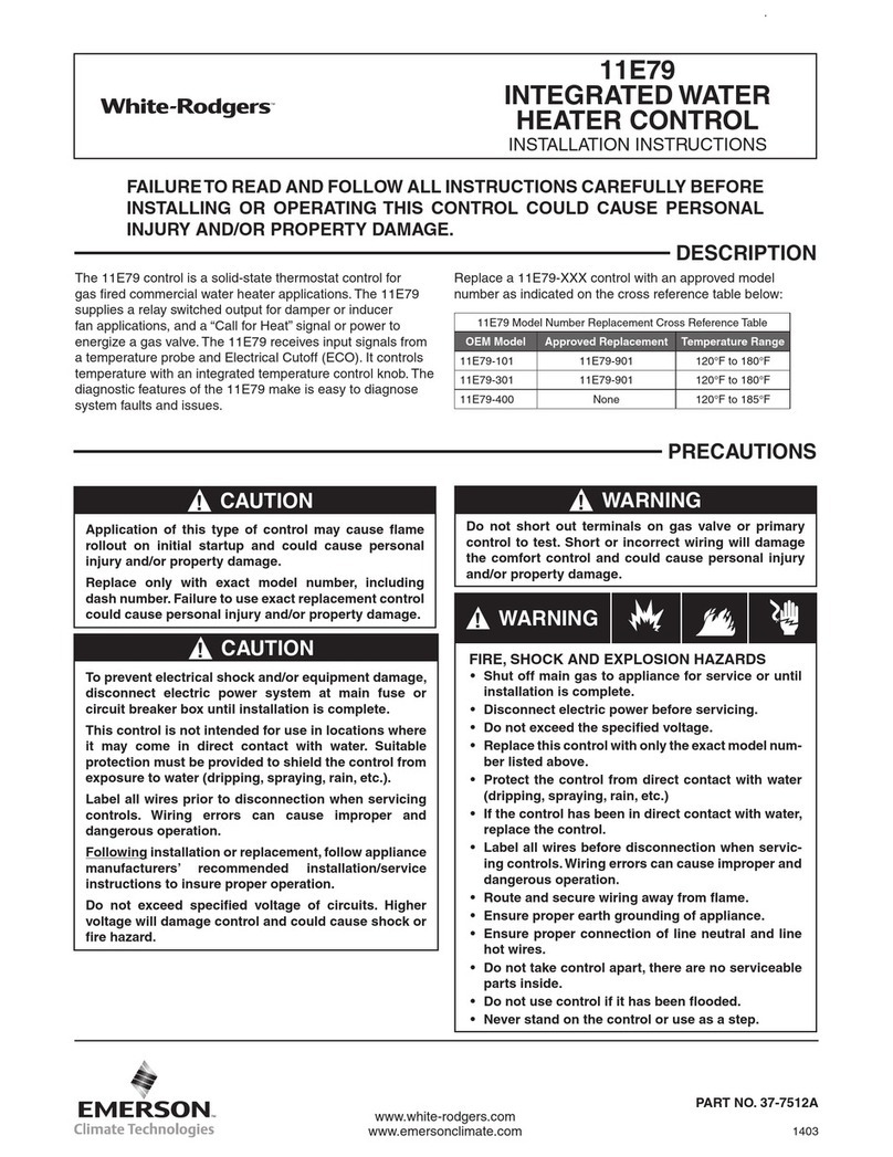 White Rodgers 11E79 installation instructions