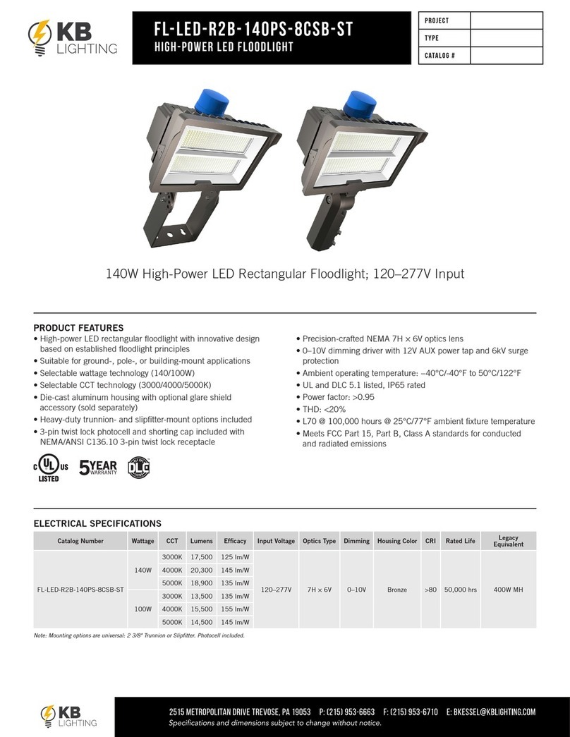 KB FL-LED-R2B-140PS-8CSB-ST User manual