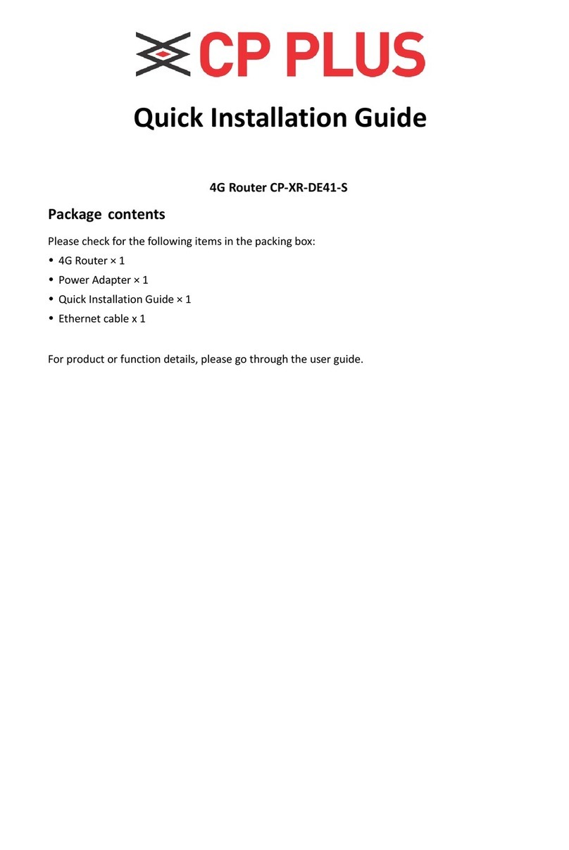 CP Plus CP-XR-DE41-S Quick installation guide