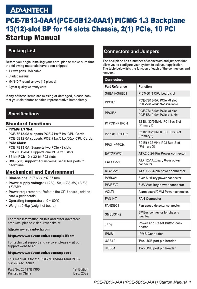 Advantech PCE-7B13-0AA1 Installation and operation manual