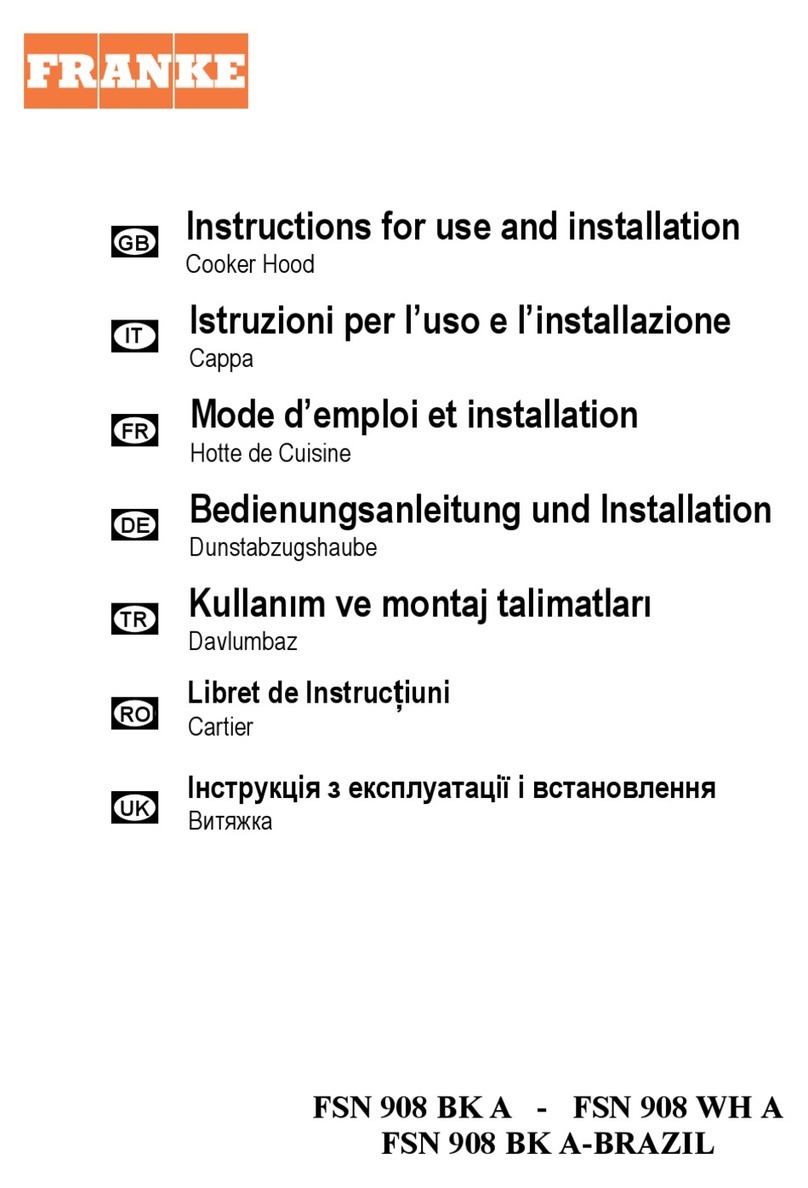 Franke FSN 908 BK A Instructions for use and installation