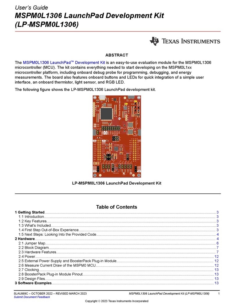 Texas Instruments LP-MSPM0L1306 User manual