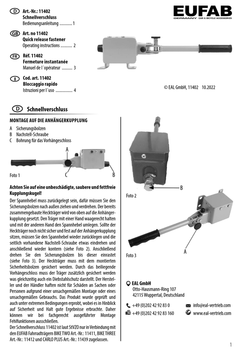 EUFAB 11402 operating instructions