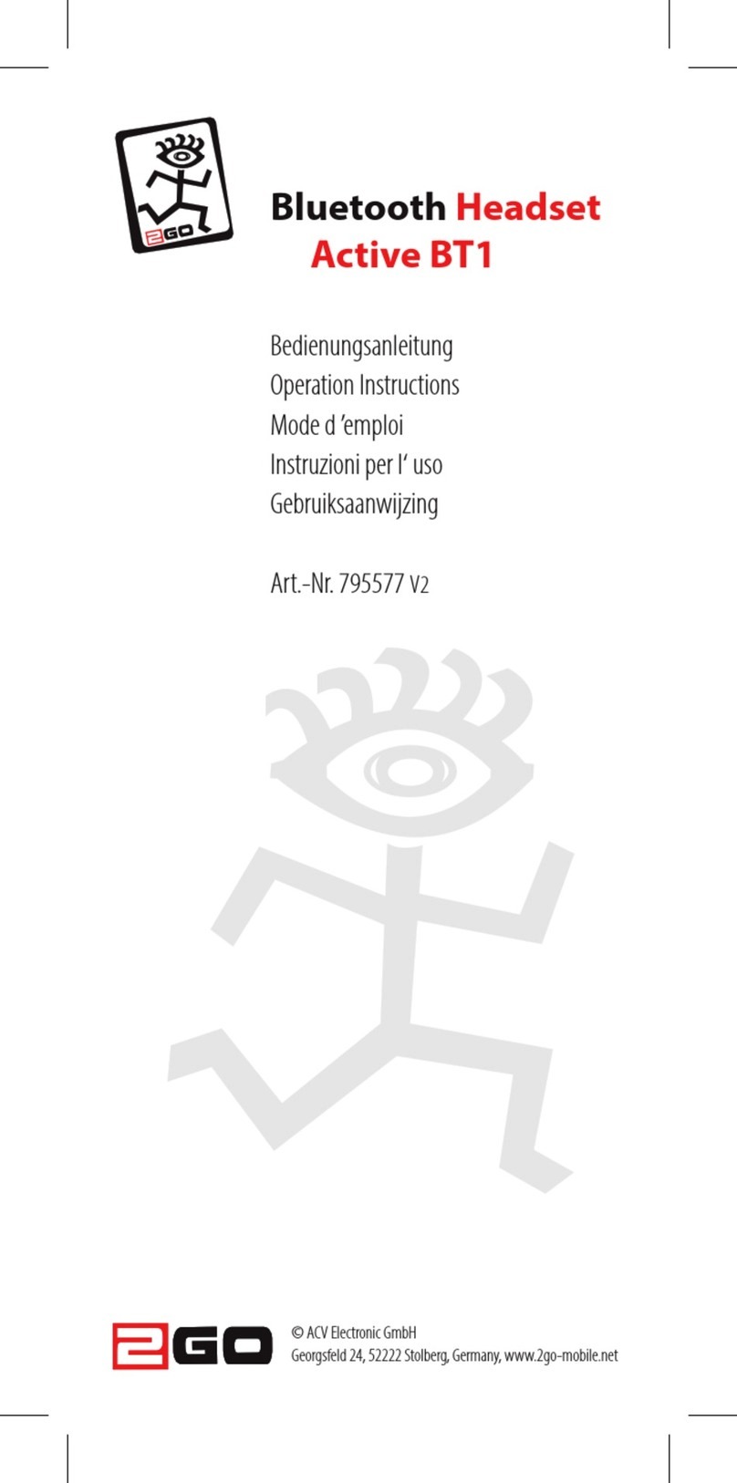 ACV Active BT1 Operation instructions