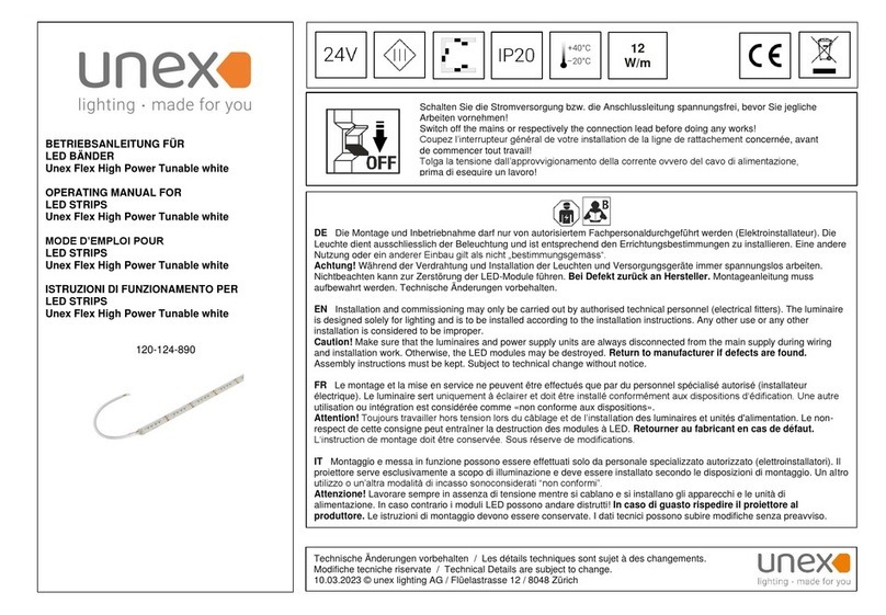 Unex 120-124-890 operating manual