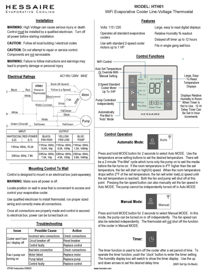 Hessaire HTH01 quick start guide