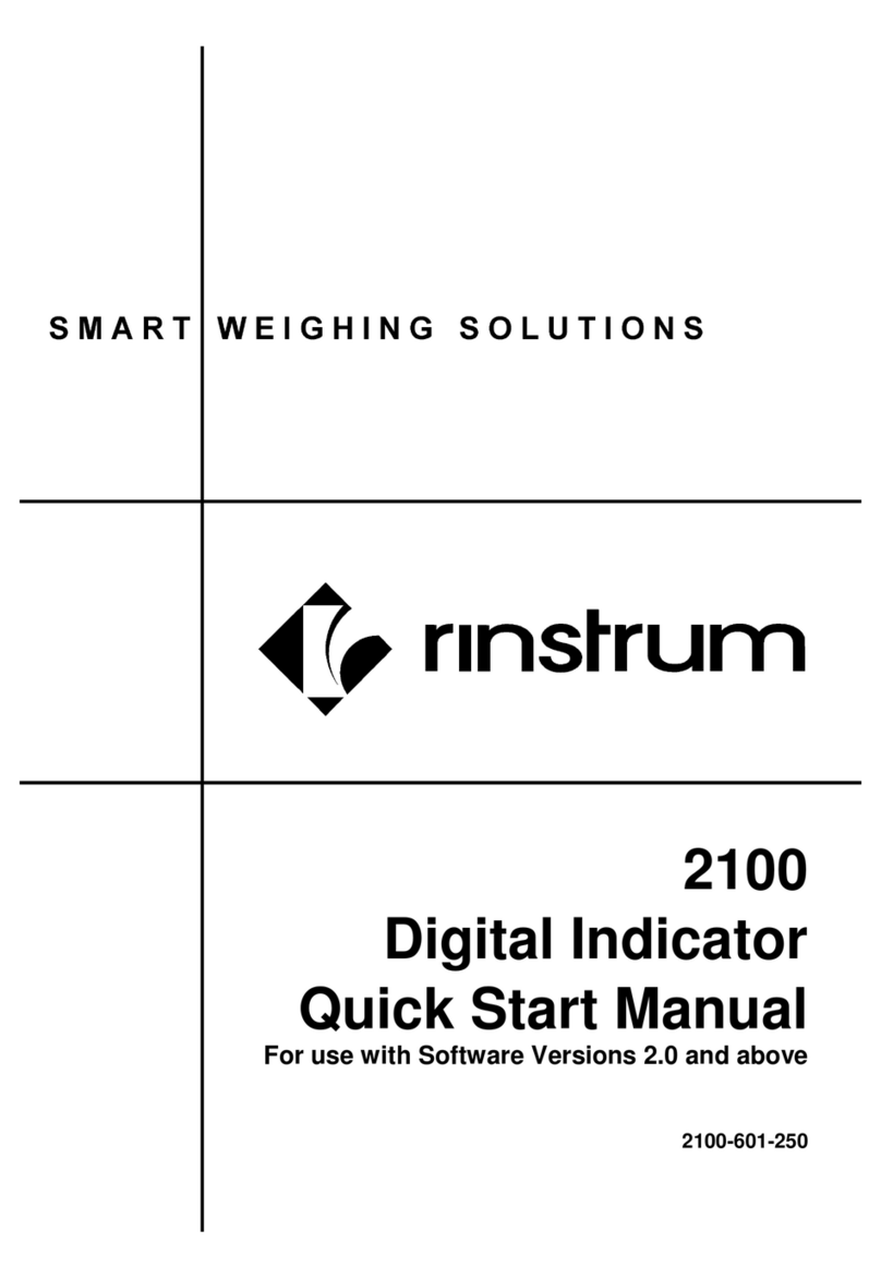 Rinstrum 2100 Instruction manual