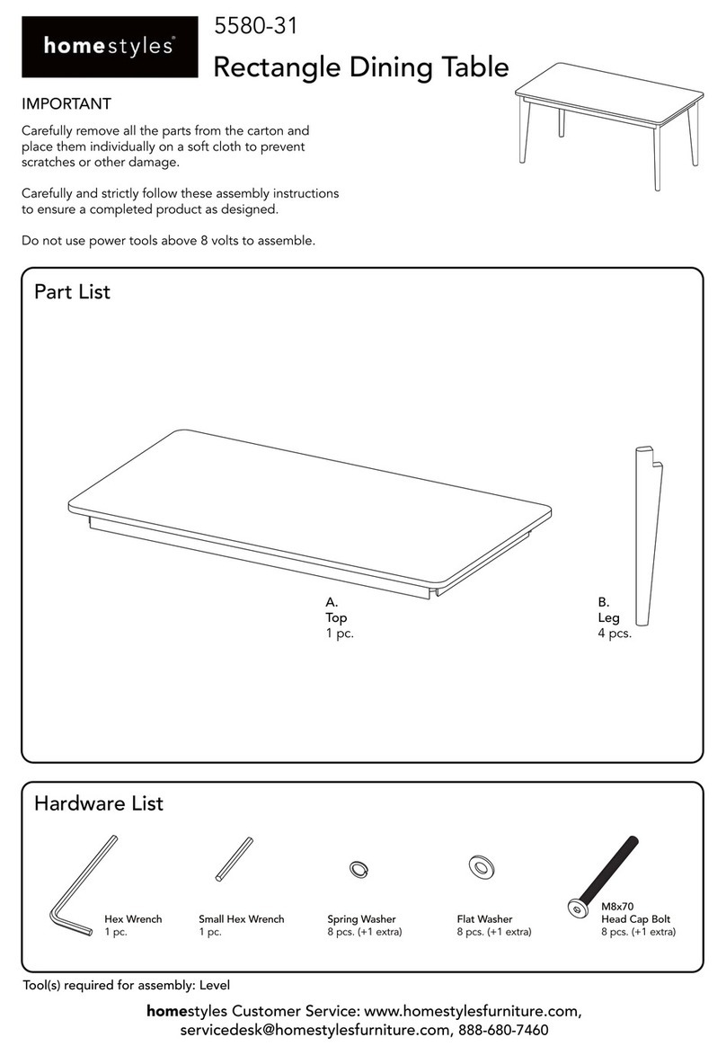 Home Styles 5580-31 quick start guide