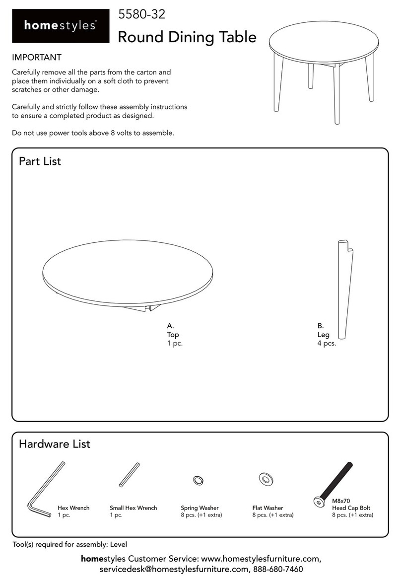 Home Styles 5580-32 quick start guide