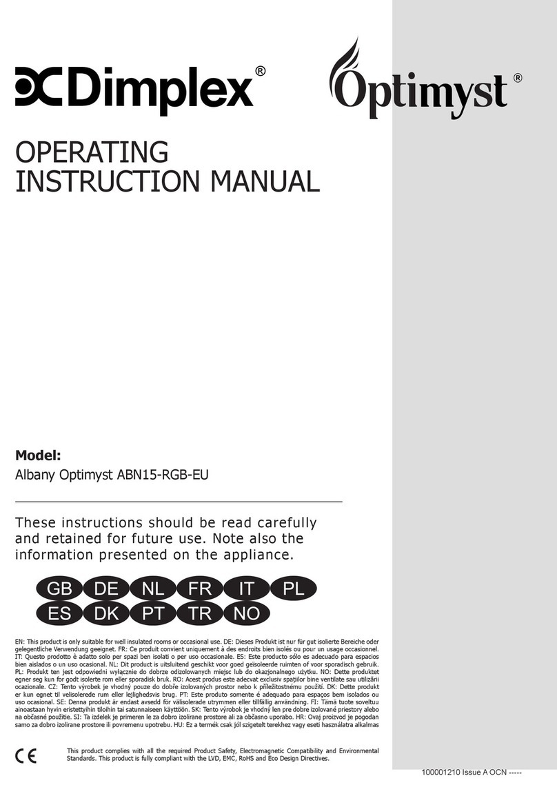 Dimplex Albany Optimyst ABN15-RGB-EU Operating instructions manual Dimplex Albany Optimyst ABN15-RGB-EU Operating instructions manual