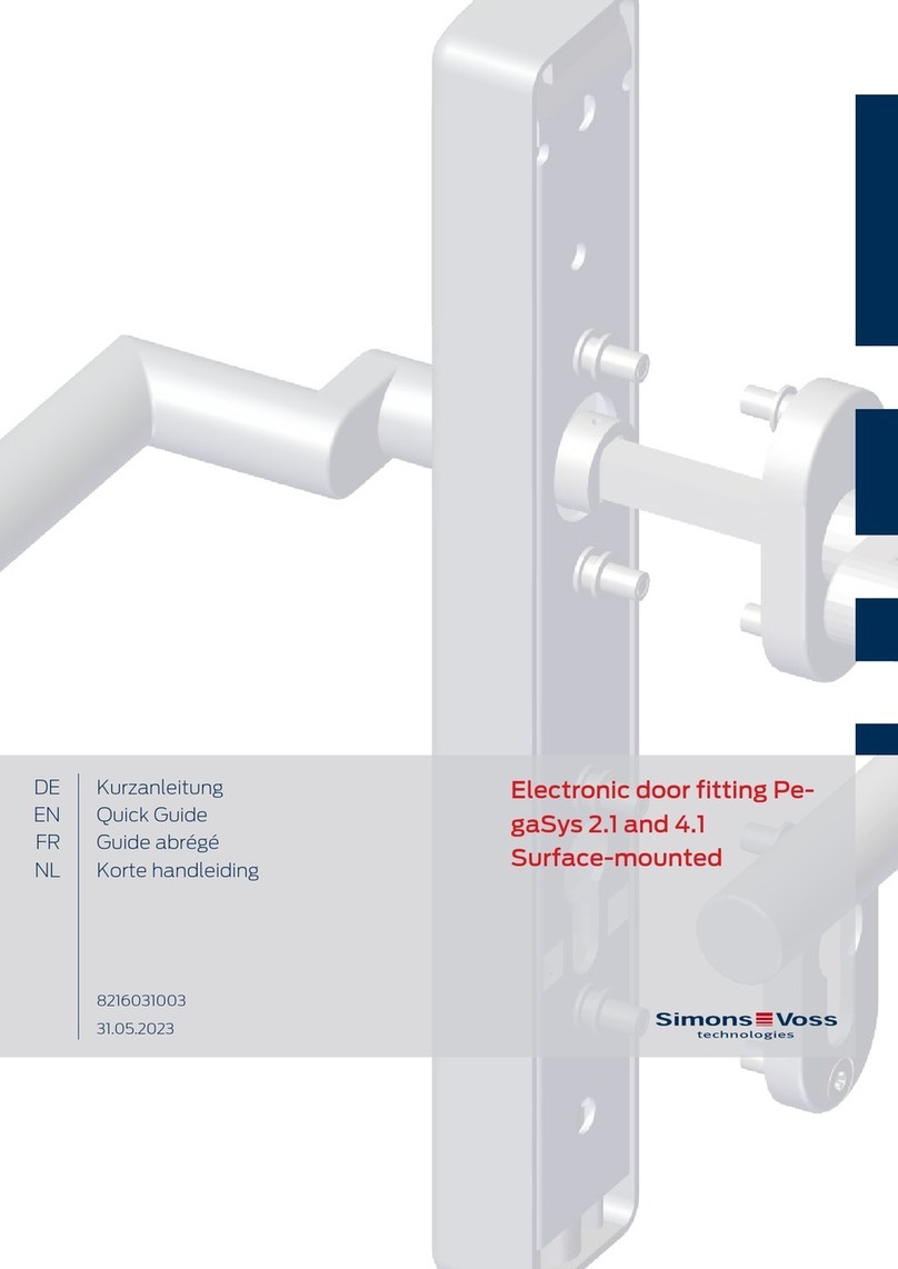 Simons Voss Technologies PegaSys 2.1 User manual