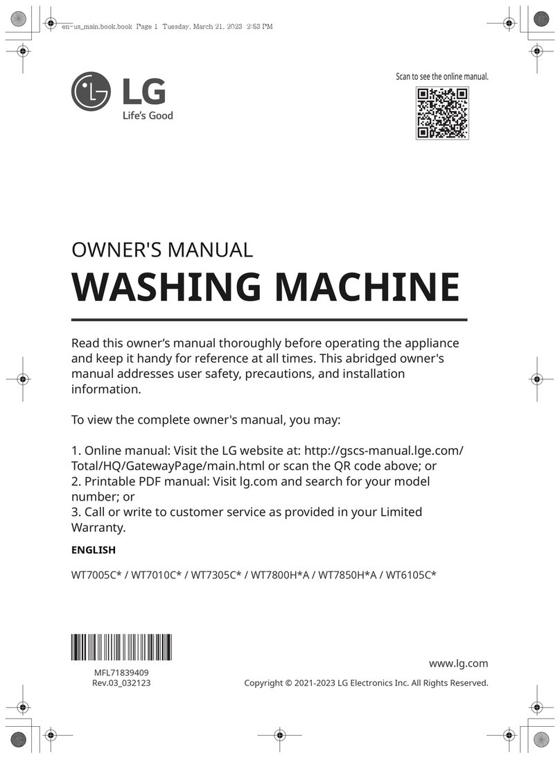 LG WT7005C Series User manual