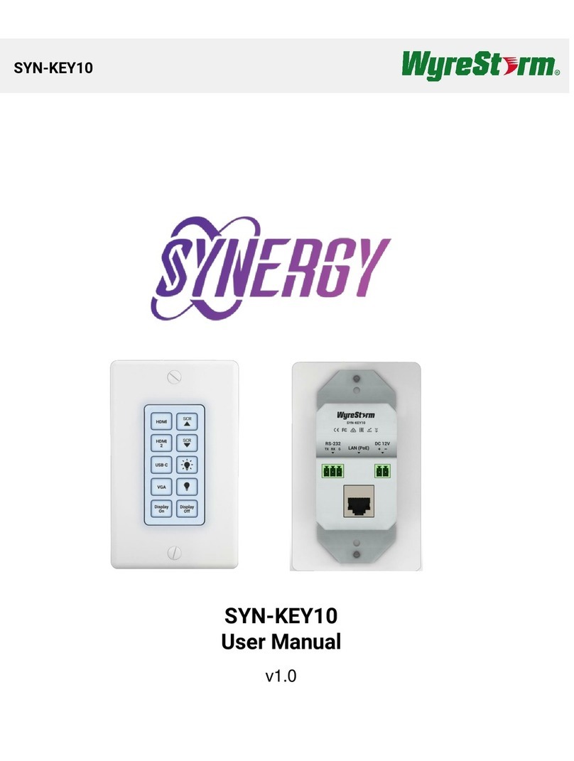 Wyrestorm SYNERGY SYN-KEY10 user manual Wyrestorm SYNERGY SYN-KEY10 user manual