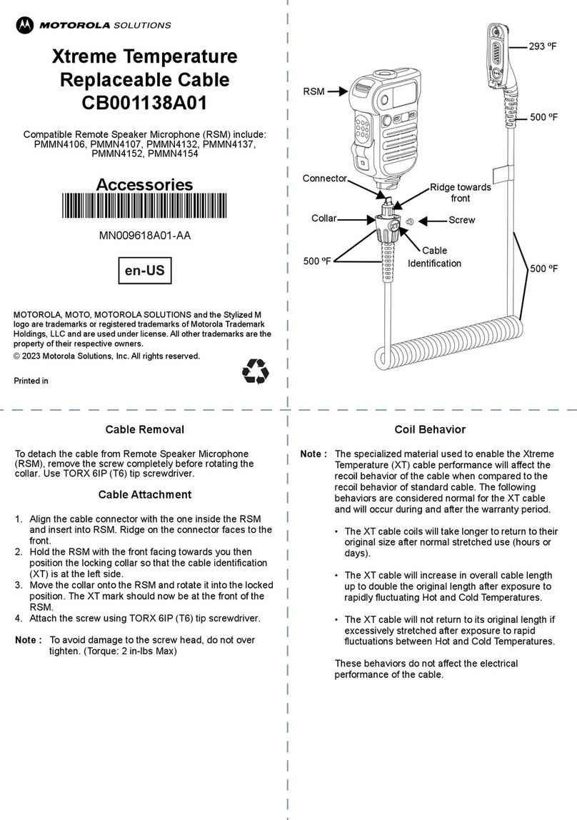 Motorola solutions Xtreme CB001138A01 quick start guide