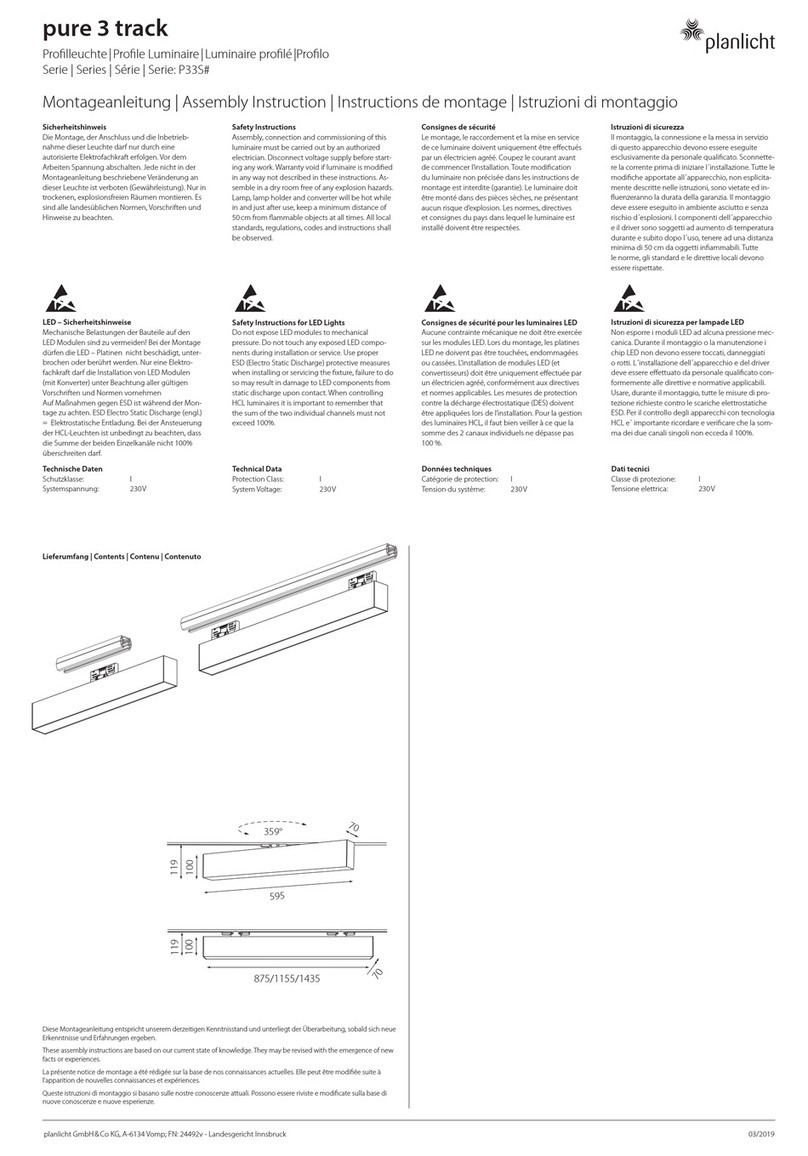 planlicht P33S Series Assembly instruction planlicht P33S Series Assembly instruction