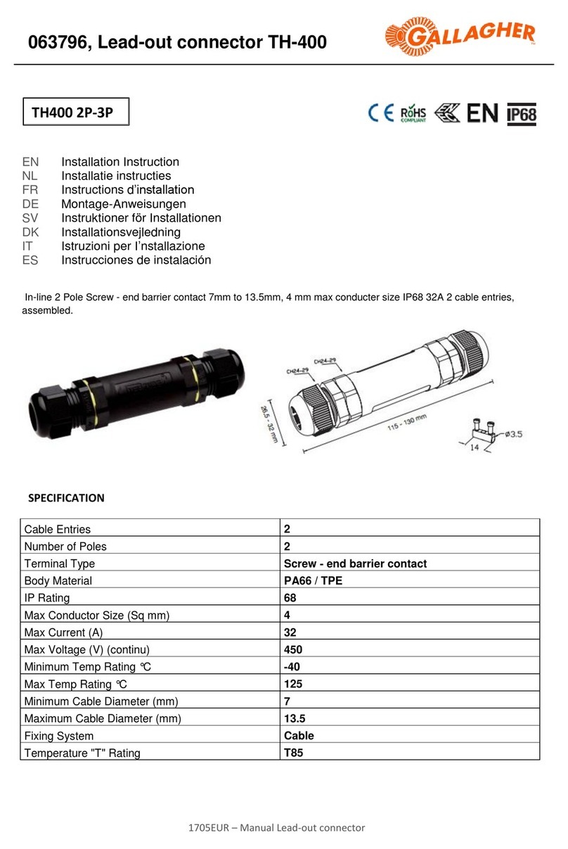 Gallagher TH-400 Installation instruction