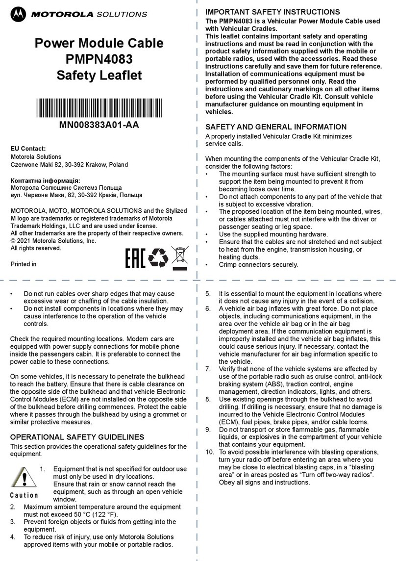 Motorola solutions PMPN4083 Safety Leaflet