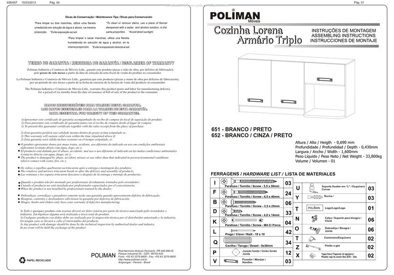 Poliman Moveis Cozinha Lorena Installation guide