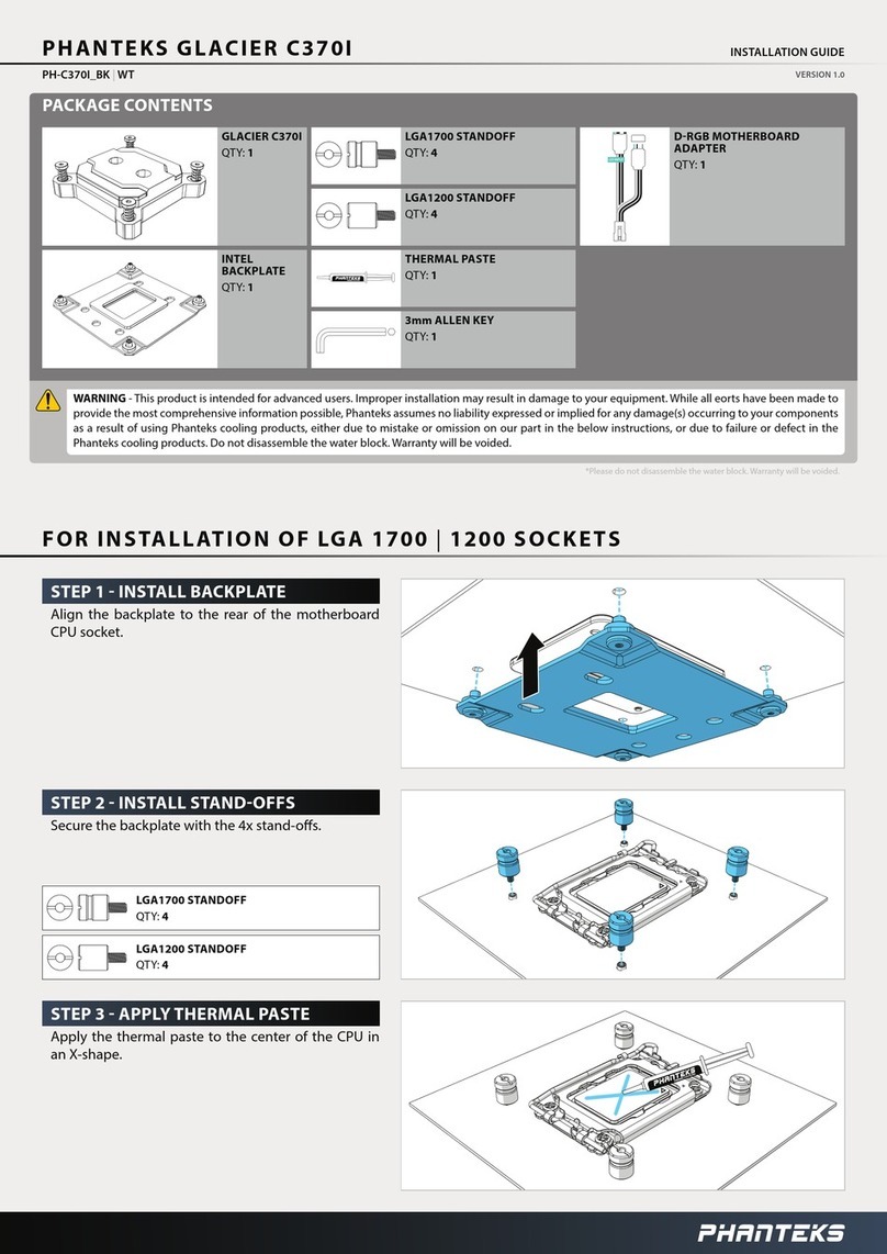 Phanteks GLACIER C370I installation guide