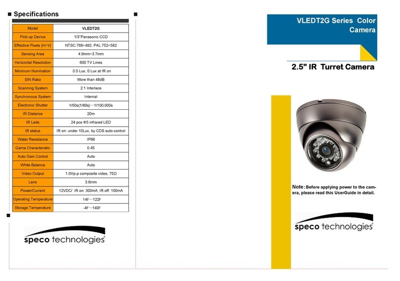 Speco VLEDT2G Series User manual