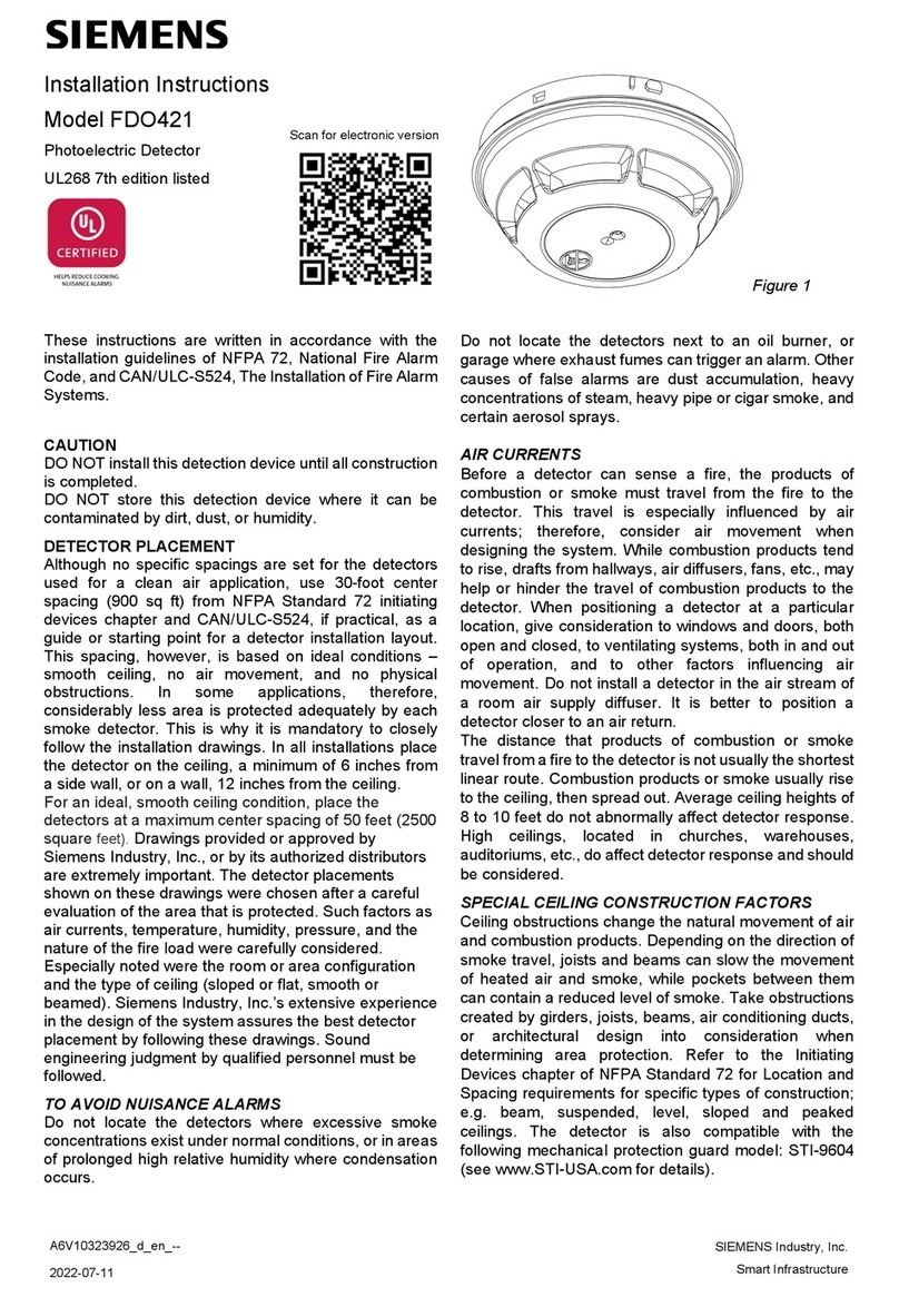 Siemens FDO421 User manual