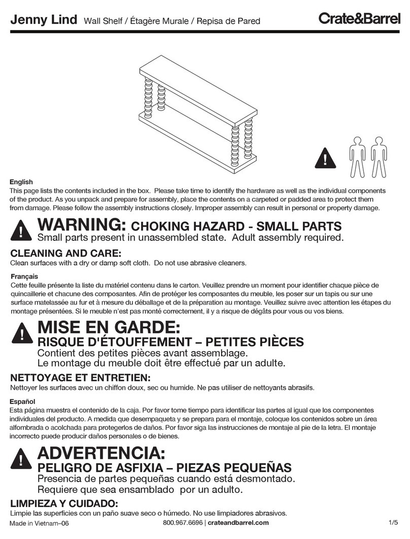 Crate&Barrel Jenny Lind quick start guide
