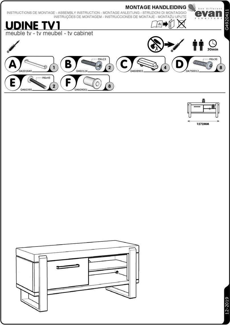 Evan furniture UDINE TV1 Assembly instruction