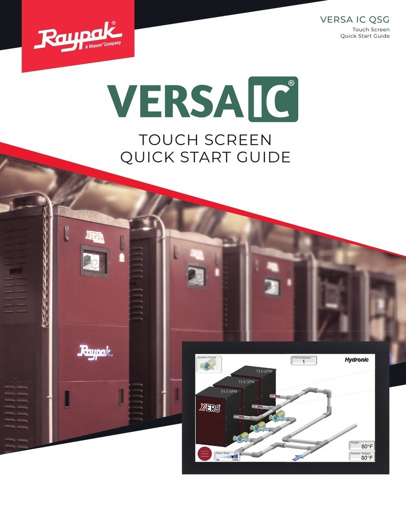 Raypak VERSA IC QSG quick start guide