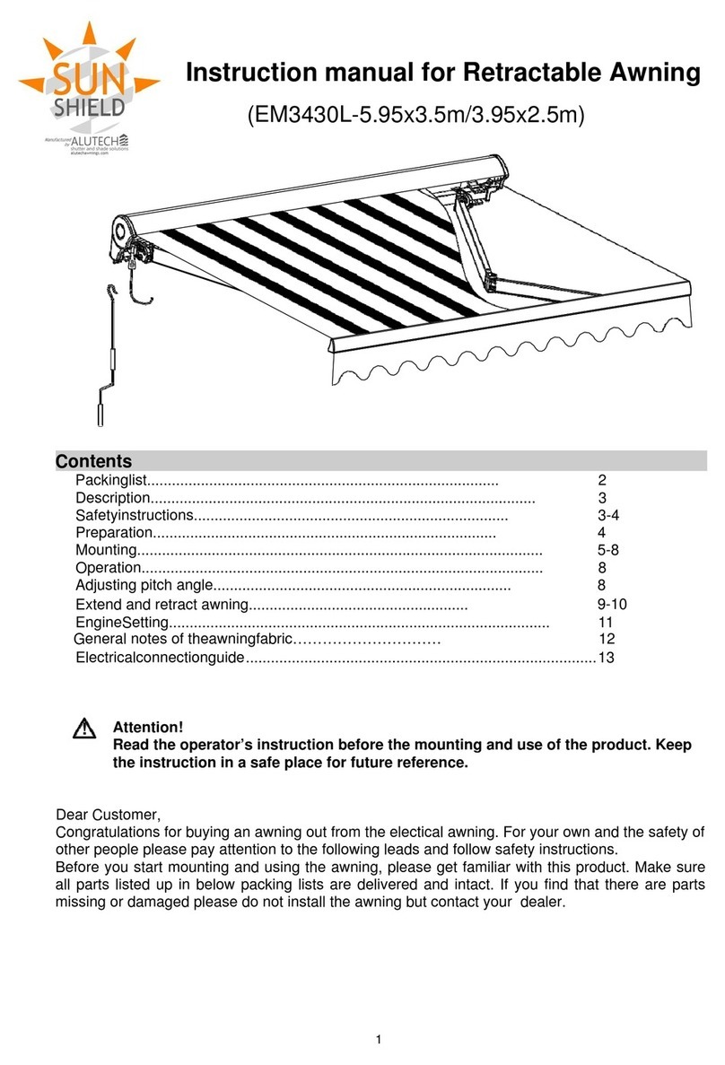 Alutech Sun Shield EM3430L instruction manual