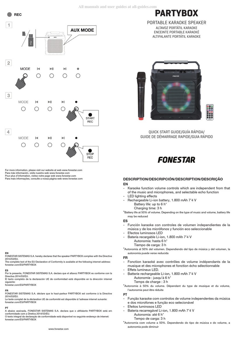FONESTAR Partybox quick start guide