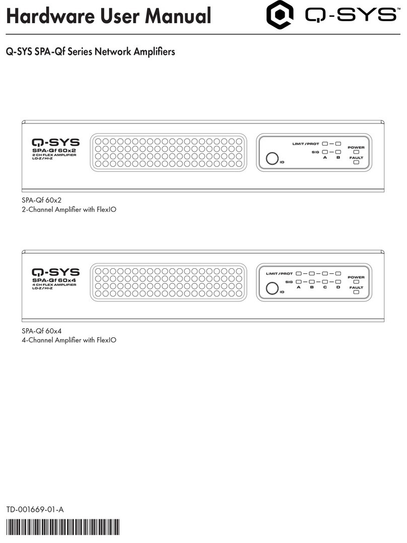 Q-SYS SPA-Qf Series Hardware user manual