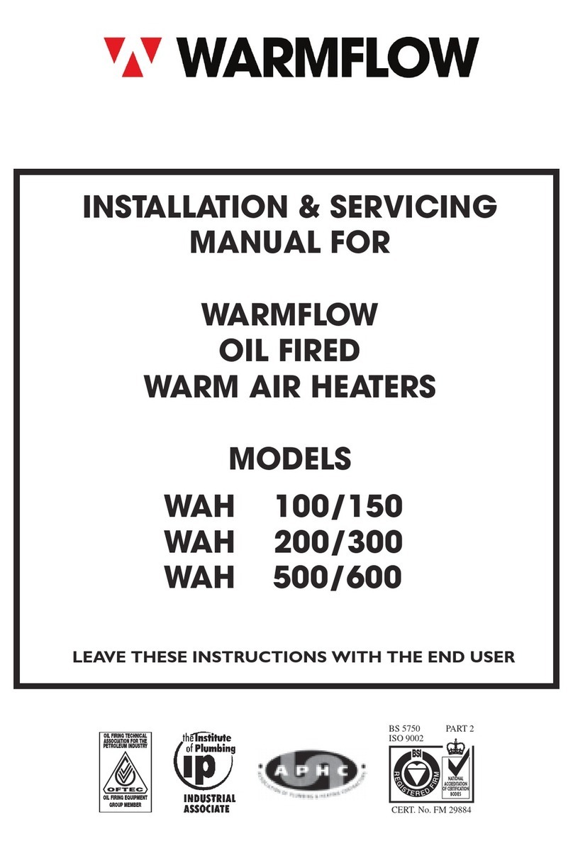 WarmFlow WAH 100 Installation & servicing manual