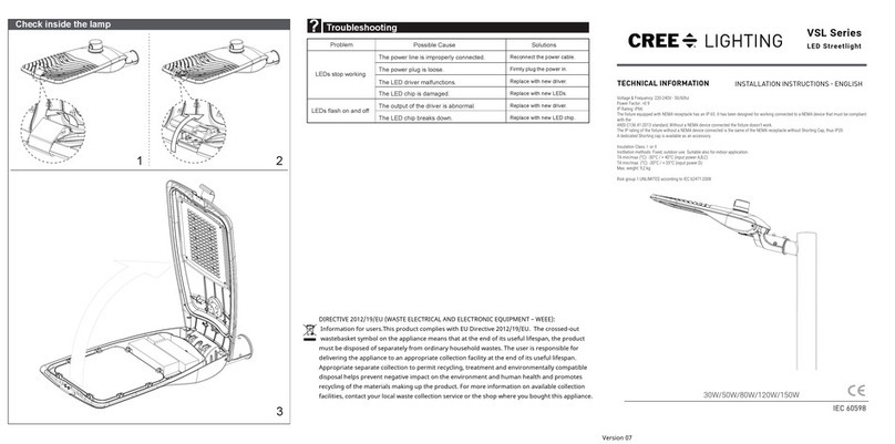 CREE LIGHTING VSL Series User manual