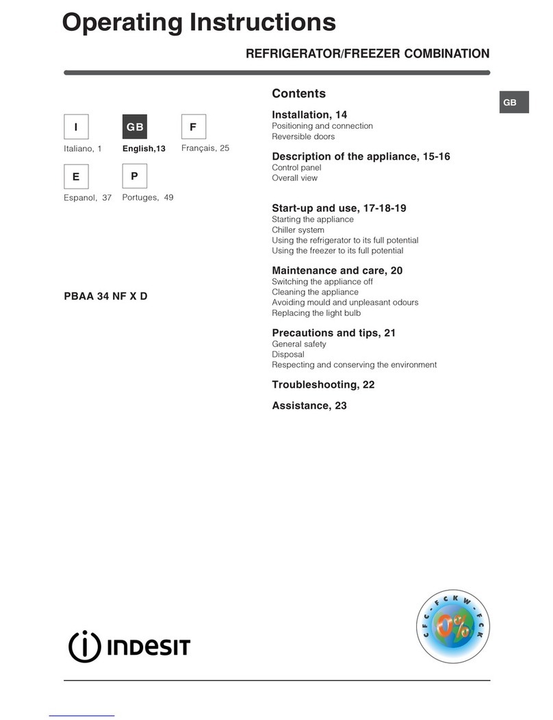 Indesit PBAA 34 NF X D operating instructions