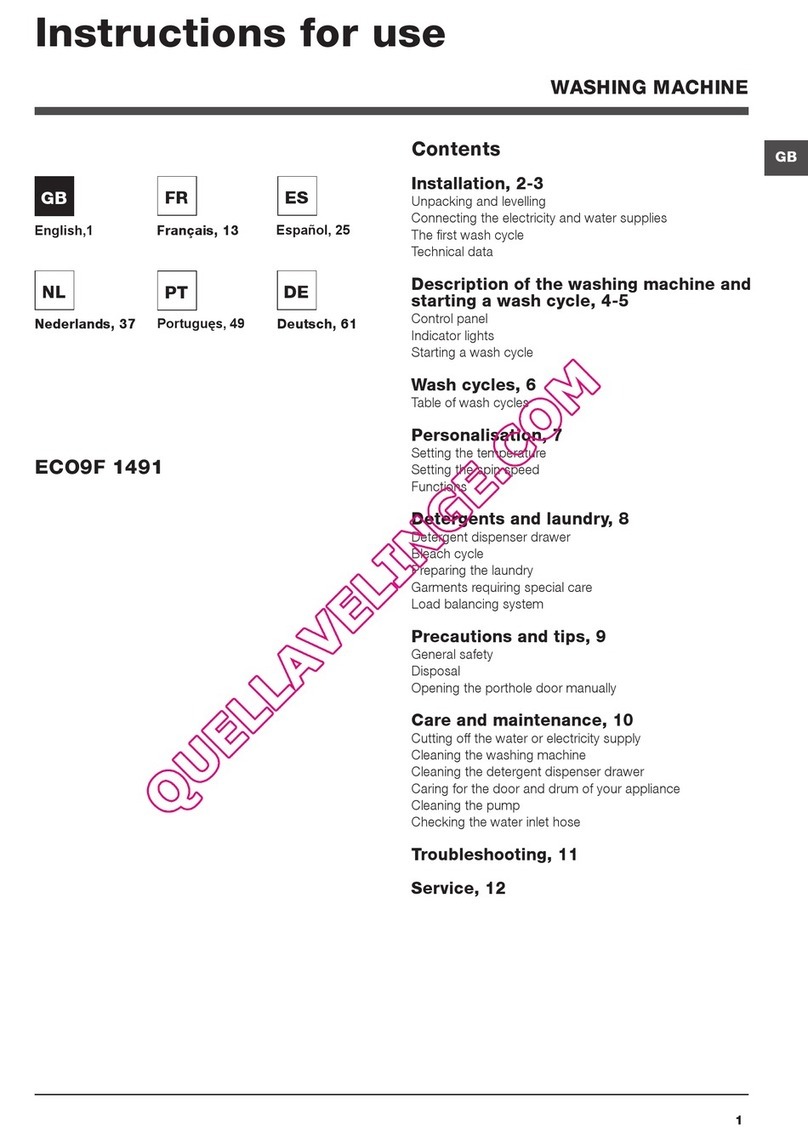 Hotpoint ECO9F 1491 User manual