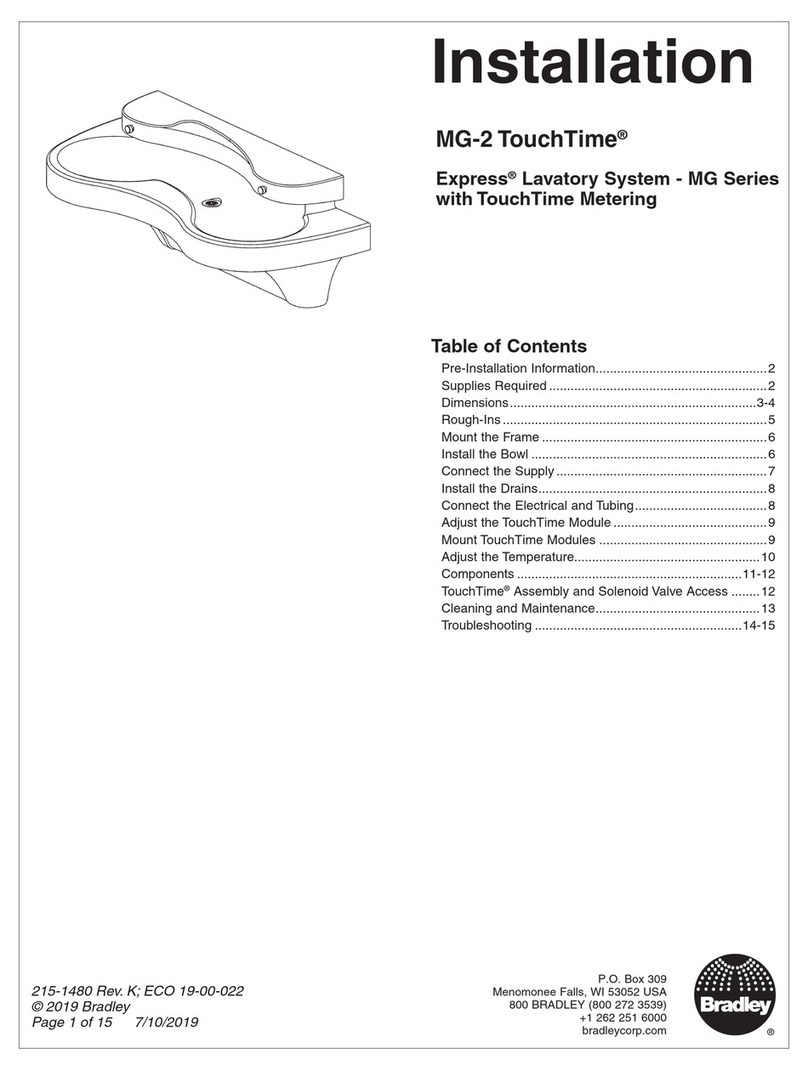 Bradley TouchTime MG Series User manual