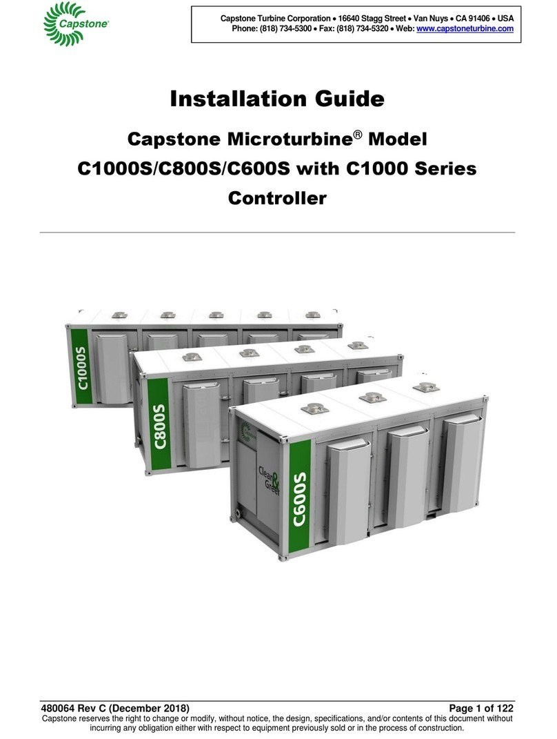 Capstone Microturbine C1000 Series installation guide