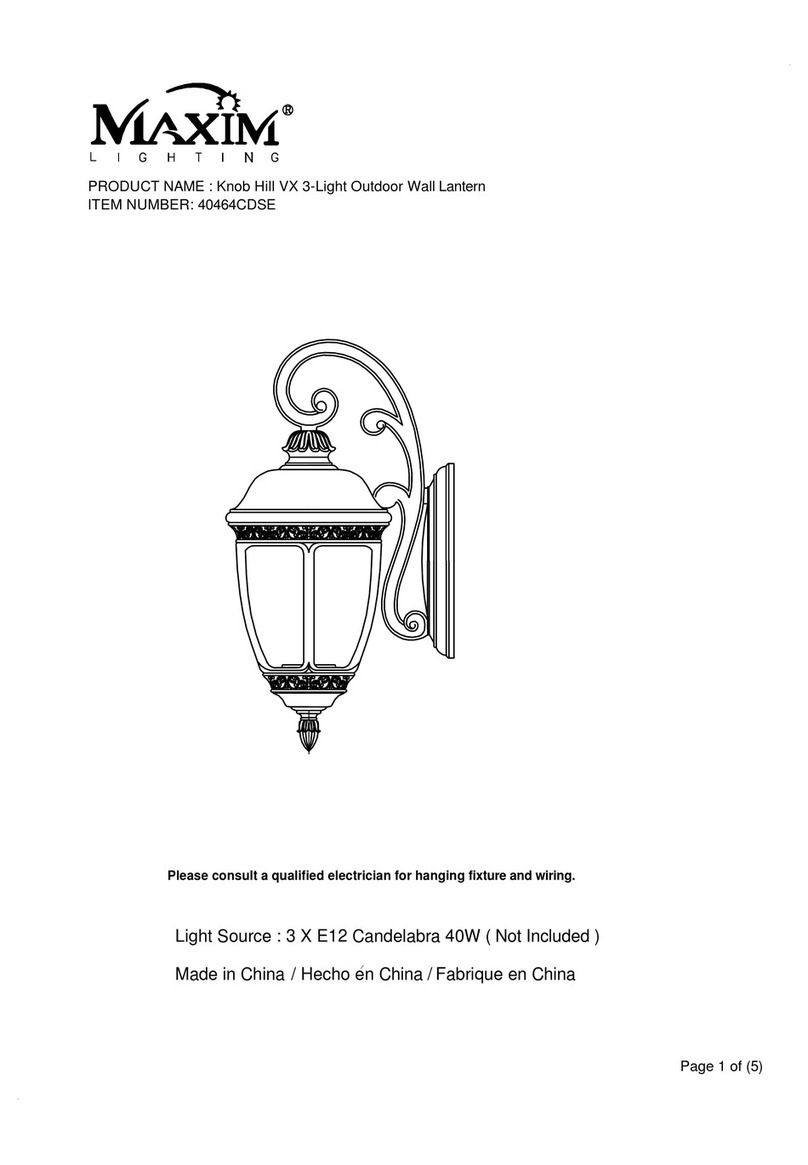 Maxim Lighting Knob Hill VX User manual