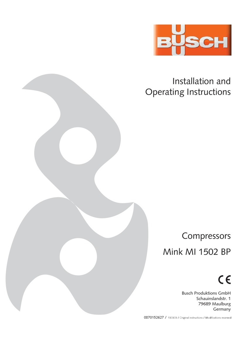 BUSCH Mink MI 1502 BP Installation and operating instructions