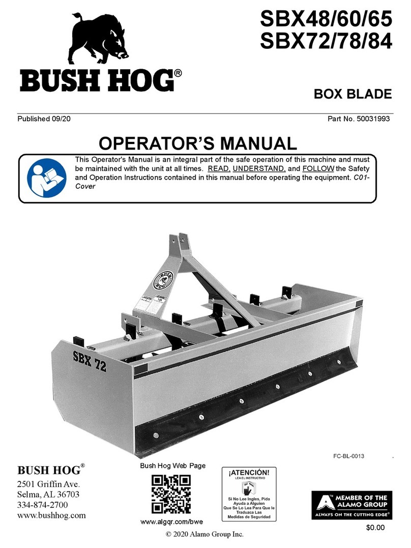 Bush Hog Tough SBX48 Operator's manual