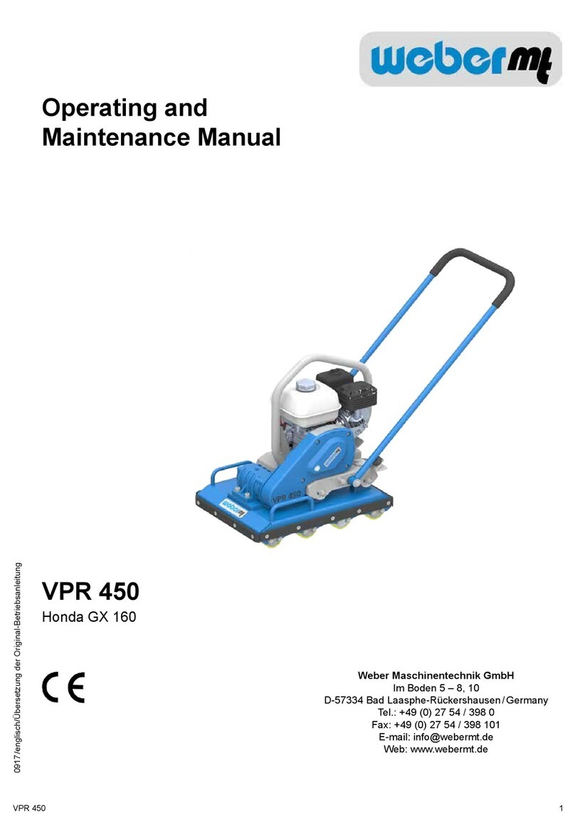 Weber mt VPR 450 Operating instructions