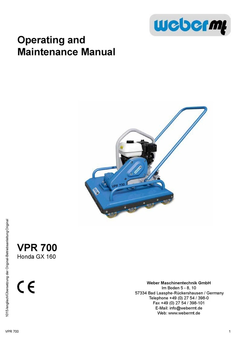 Weber mt VPR 700 Operating instructions