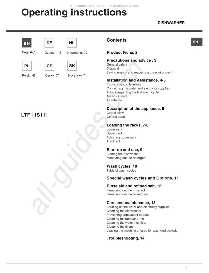 Hotpoint Ariston LTF 11S111 User manual