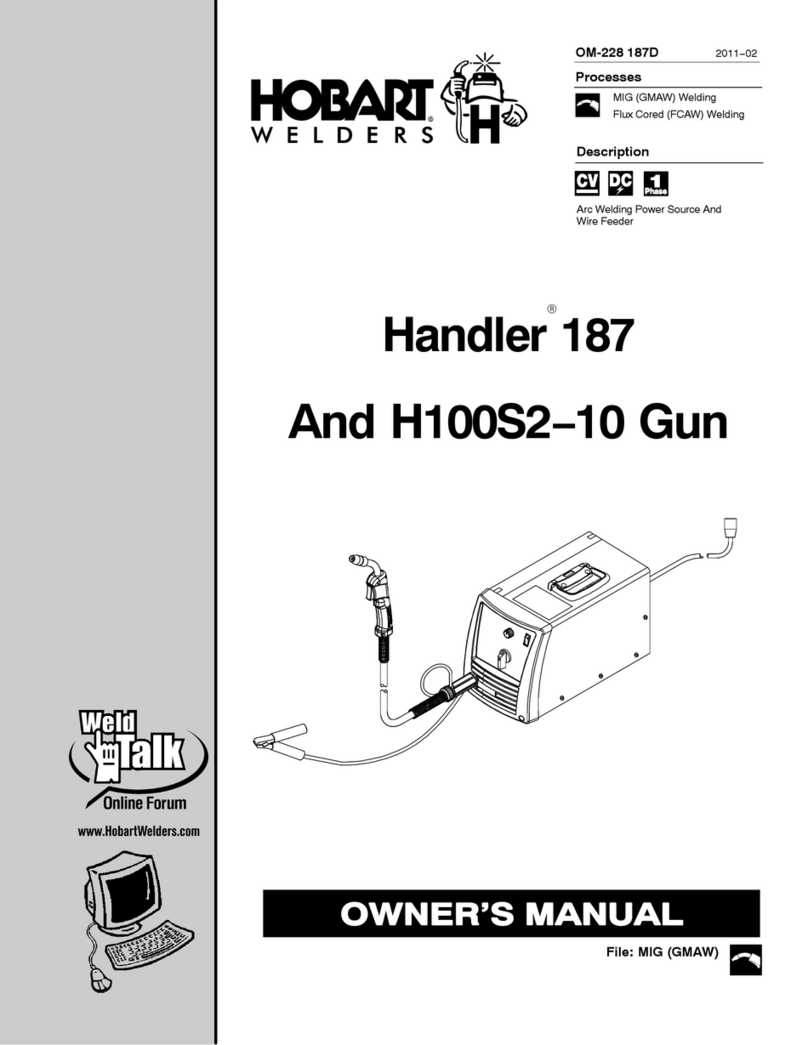 Hobart Welders Handler 187 User manual