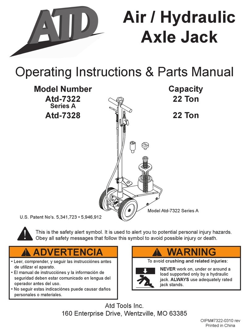ATD Tools ATD-7328 Operating instructions & parts manual ATD Tools ATD-7328 Operating instructions & parts manual